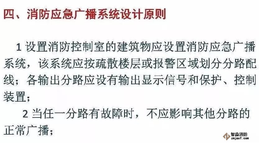 消防應急廣播系統(tǒng)設計規(guī)定